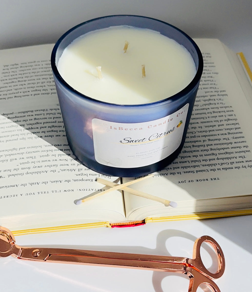 Sweet Citrus Soy Candle| Scented Candle| Home Decore | Eco Friendly