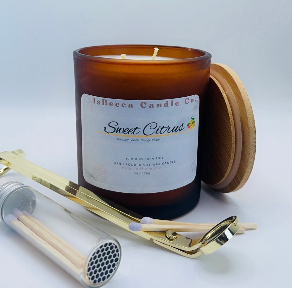 Sweet Citrus Soy Candle| Scented Candle| Home Decore | Eco Friendly