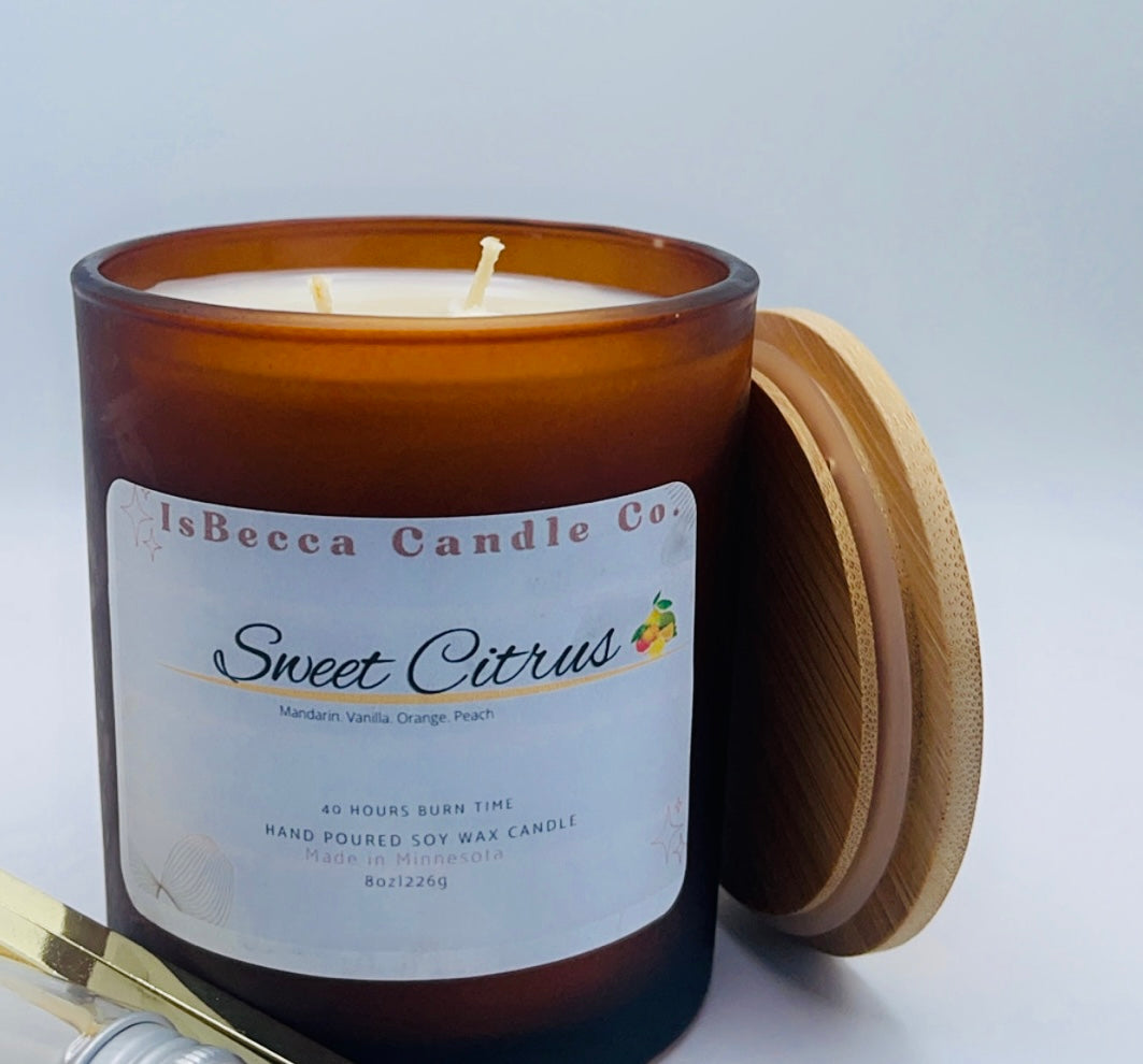 Sweet Citrus Soy Candle| Scented Candle| Home Decore | Eco Friendly