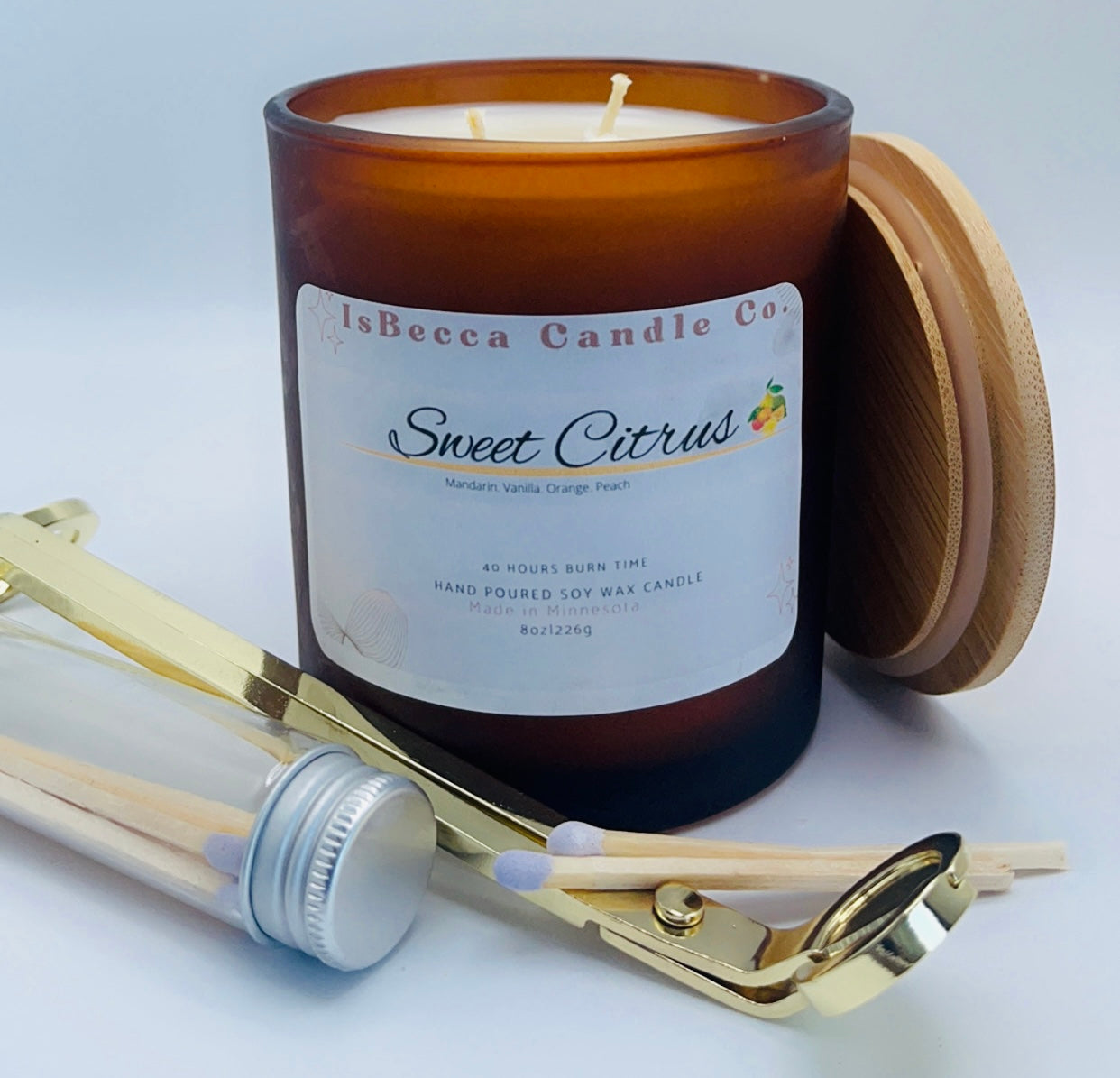 Sweet Citrus Soy Candle| Scented Candle| Home Decore | Eco Friendly
