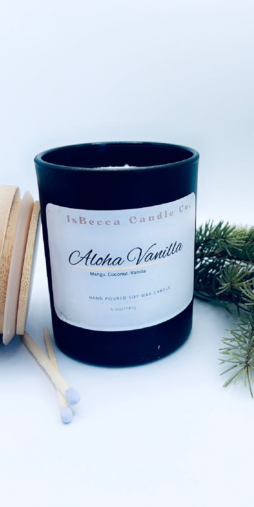 Aloha Vanilla Scented Candles | Soy & Coconut Wax | Eco Friendly|