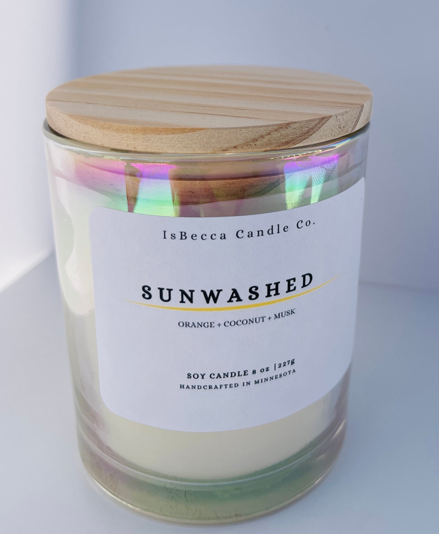 Sunwashed Coconut Wax Candle