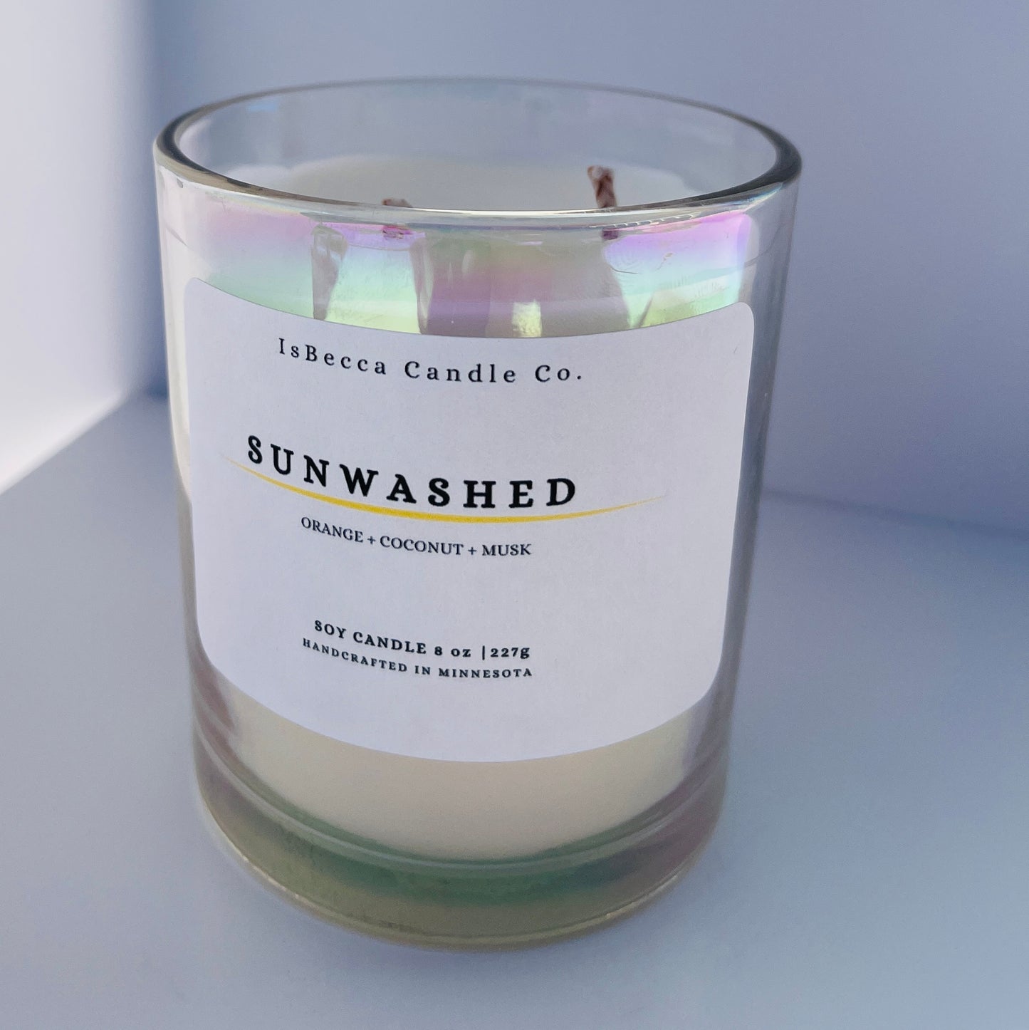 Sunwashed Coconut Wax Candle