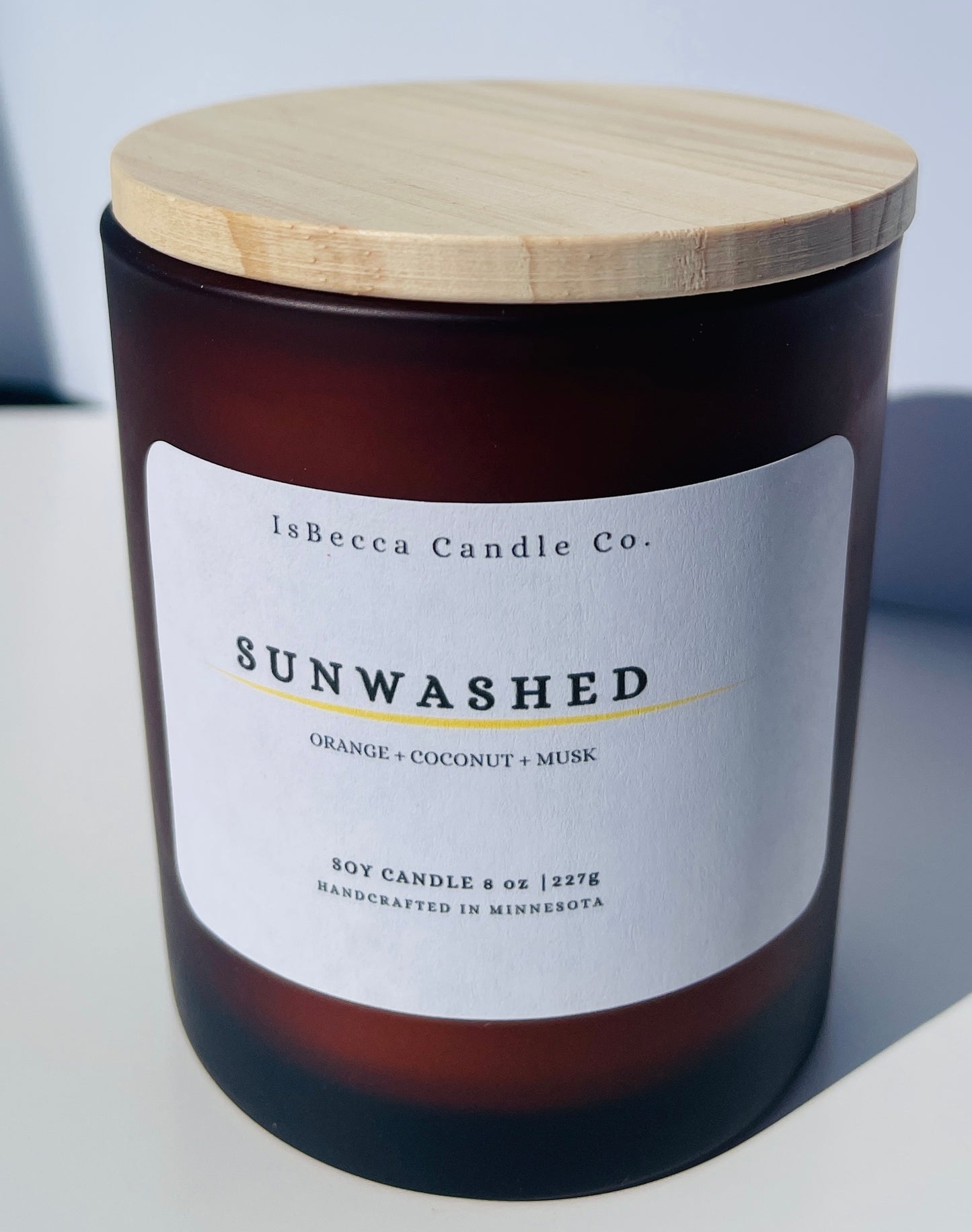 Sunwashed Coconut Wax Candle