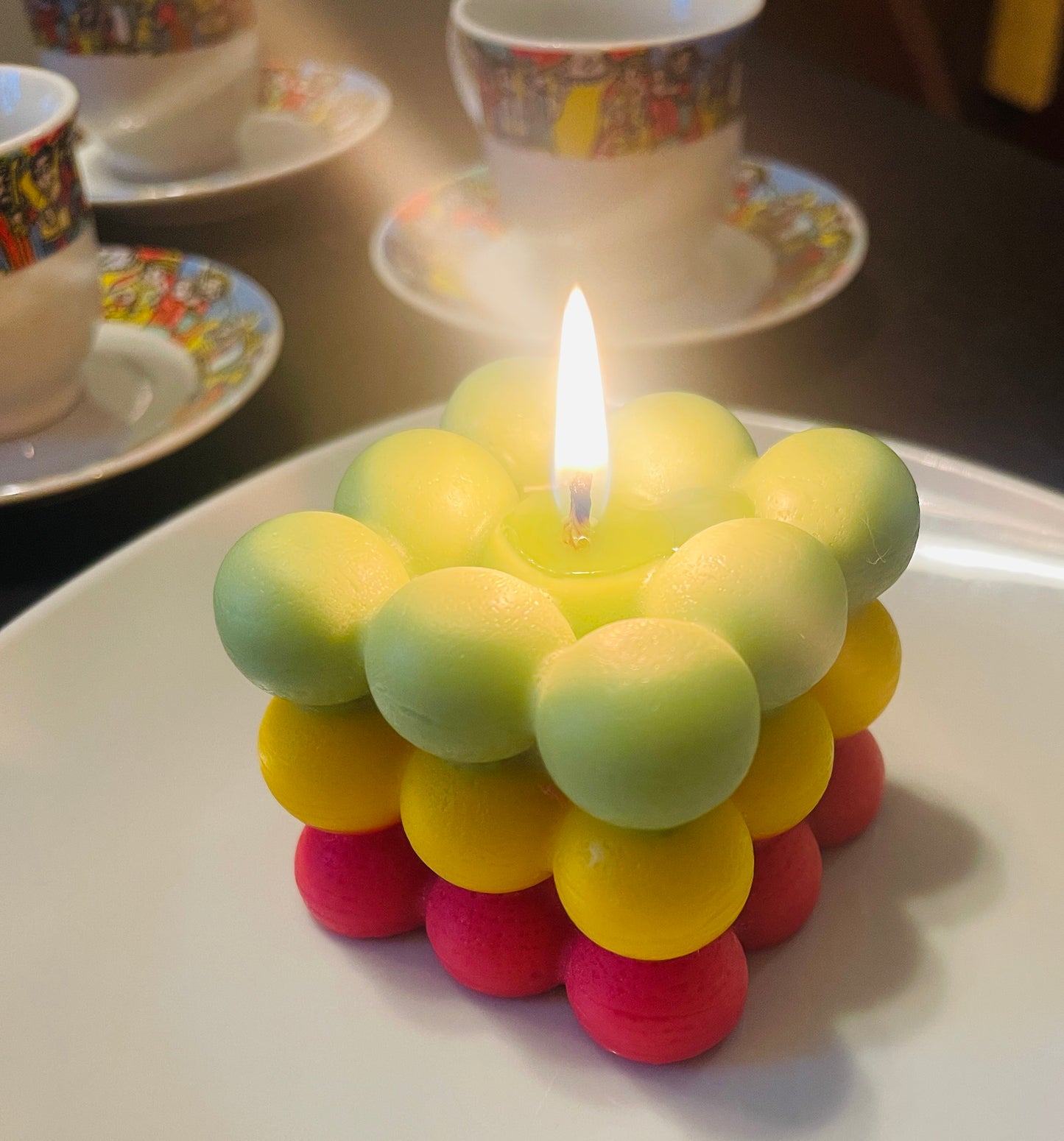 The Ethiopian Flag Bubble Candle